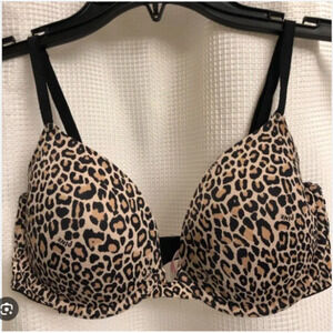 Victoria Secret PINK Animal Print Multiway Bra Underwire Unpadded Size 34DD